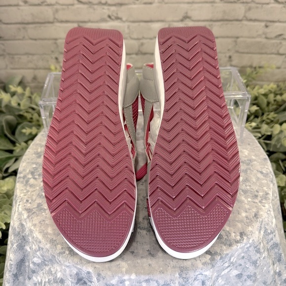 FASHION - Pink & Gray Mesh Knit Open Toe Platform Muffin Sandals WMS 7M🩷NWOT🩶 - Picture 7 of 11